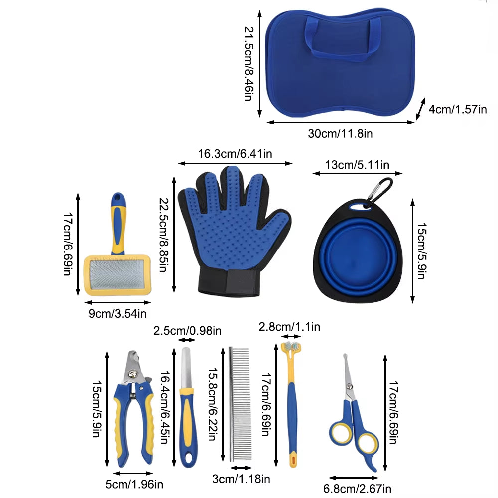 Pamper Your Furry Friend – Complete 8-Piece Pet Grooming Set